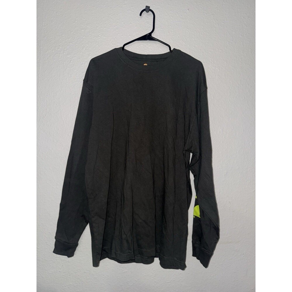 Carhartt K231 306 Green Long Sleeve T Shirt Size M Sleeve Spell Out
